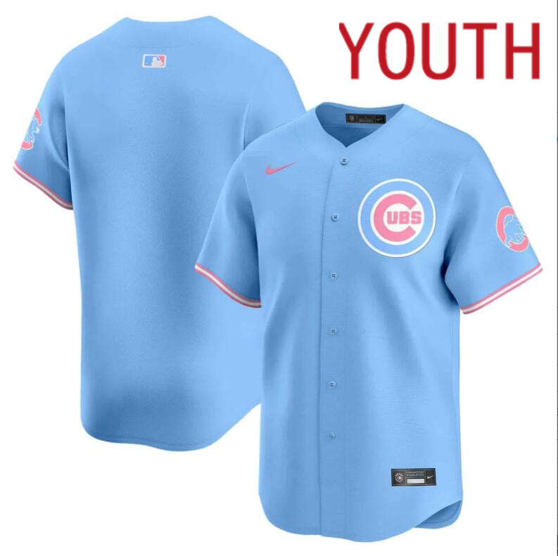 Youth  Chicago Cubs blank blue 2024 Nike MLB jersey->youth nfl jersey->Youth Jersey